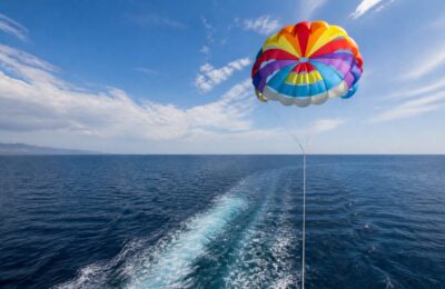 Gabriela Prisăcariu a încercat pentru prima dată parasailingul în vacanța din Antalya